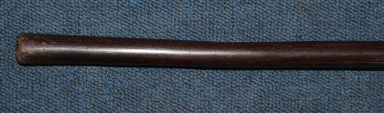 An African hardwood Zulu knobkerrie, 30in.